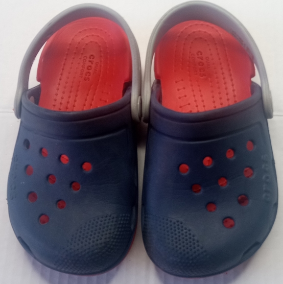 Crocs Electro Navy Little Kids Clogs - Picture 1 of 12